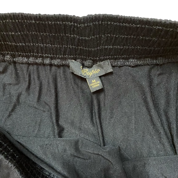 Cupio Asymmetrical Lace Hem Skirt Size M Black Pull On Viscose Calf Length Boho - Picture 6 of 14